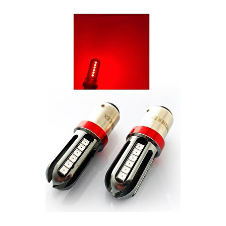 P21/5W Çift Duy Kırmızı LED Stop Oto Ampul PH7216REX