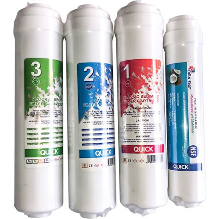 Aquames - Su Arıtma Cihazları Için Eco Inline 12" Filtre Seti 4'lü