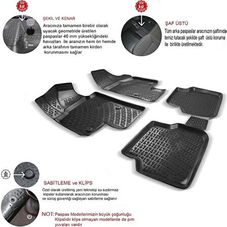 Rizline Hyundaı Tucson 2004-2010 Siyah 3D Paspas