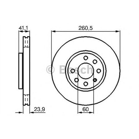 Bosch 0986478730 Ön Fren Aynası Corsa C Z14 Y17dt(00-03)1.3Cdti03=>Combo 01-03 1.3Cdti 04=>Tigra 04=>(260X23.9X6dl)