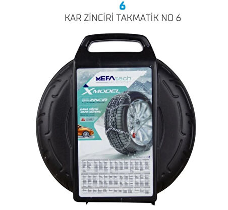 245/35x19 Ebatlarına Uyumlu Takmatik X tipi Kar Patinaj Zinciri Mefatech