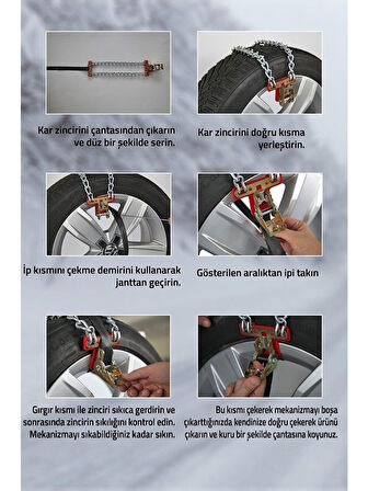 Pnd Sermatik Uyumlu 155/195 Patinaj Kar Zinciri Small Size