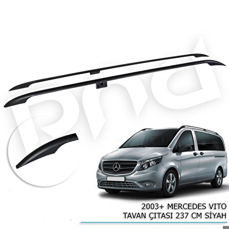 Mercedes Vito Ext Uzun Tavan Çıtası Gold Siyah 2003+ sonrası