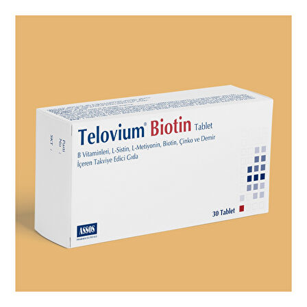 Telovium Biotin 30 Tablet - Dezenfektan Hediyeli - %72 Alkol