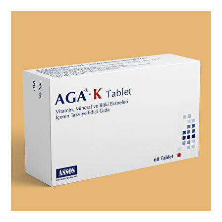 Aga-K 60 Tablet - Dezenfektan Hediyeli - %72 Alkol