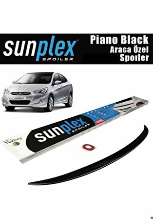 Hyundai Accent Blue Spoiler Piano Black 2011-2018 arası modellere uyumlu Sunplex