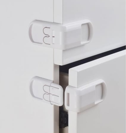 Tedarikçi Burada Tedarikçin Burada Çocuk Koruma Kilidi 2'li Köşe Çekmece Kilidi 76x76x40 mm Güvenli Kullanım