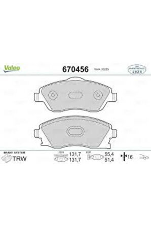 DISK FREN BALATA ON OPEL CORSA C/COMBO/MERIVA A/TIGRA B
