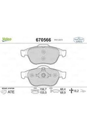 Dısk Fren Balata On Renault Laguna Iı (03/01>)/twıngo 1.6 (05/08>)/megane Iı