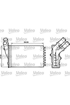 Kalorifer Radyatörü Berlıngo-Partner 96 Xantıa 95-98 Xsara 99-05 306 93-01 234X157 6448.78-9