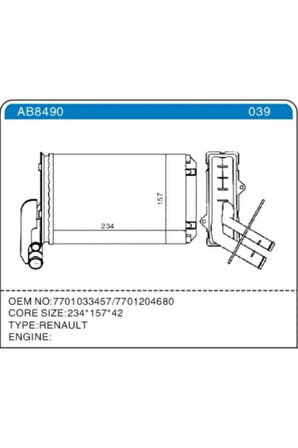KALORİFER RADYATÖRÜ MGN I-CLIO I-R19 234x157X42