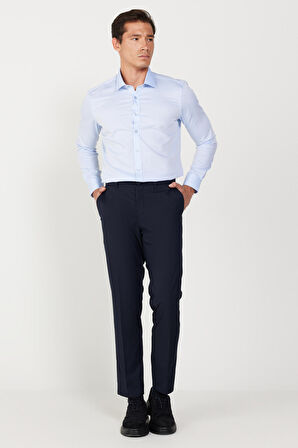 Slim Fit Dar Kesim Yan Cepli Esnek Pantolon