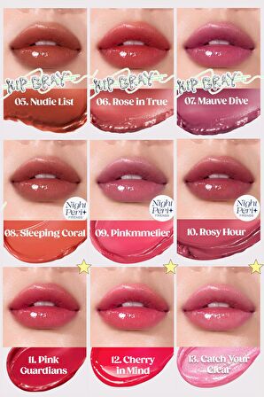 Yoğun Nemlendirme Sunan Vegan Dudak Balmı Peripera Ink Mood Glowy Balm (#10 Rosy Hour) (Night Peri)