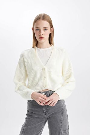 Regular Fit V Yaka Triko Hırka