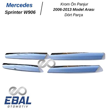 Mercedes Sprinter W906 Krom Ön Panjur 4 prç. 2006-2013 P.Çelik