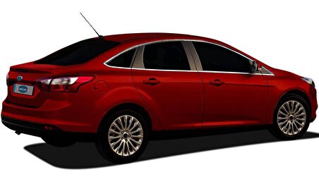 Ford Focus 3 Sedan Krom Cam Çerçevesi 12 Parça 2011-2017 Arası