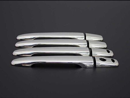 Citroen C-Crosser Krom Kapı Kolu 8 Parça Tek Delikli Çift Sensörlü 2007-2012 Arası