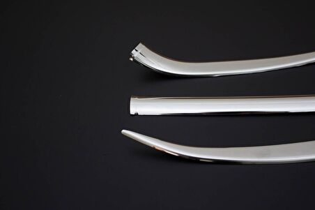 Peugeot 2008 Krom U Formlu Ön Panjur Çerçevesi 3 Parça 2019 ve Sonrası