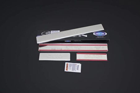 Renault Clio 4 Krom Kapı Eşiği 4 Parça Taşlı 2012-2019 Arası