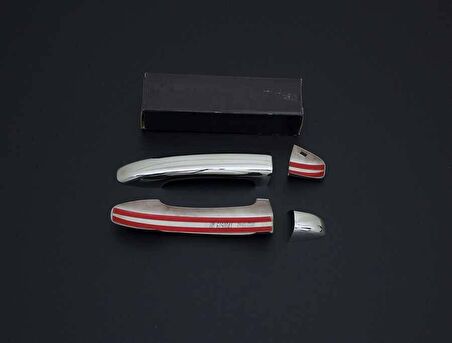 Renault Clio 5 Krom Kapı Kolu Sensörsüz 2 Kapı 4 Parça 2019 ve Sonrası