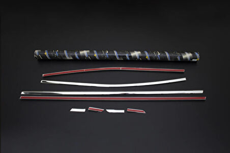 Renault Clio 5 Krom Cam Çıtası 8 Parça 2019 ve Sonrası