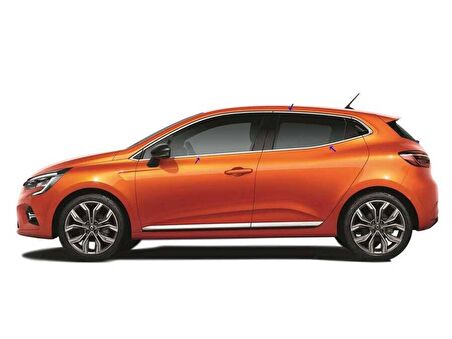 Renault Clio 5 Krom Cam Çerçevesi 12 Parça 2019 ve Sonrası