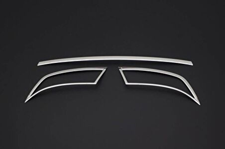 Skoda Octavia A7 Krom Egzoz Ucu Arka Difüzör 3 Parça 2013 ve Sonrası