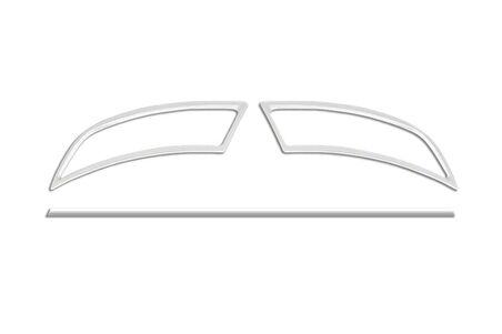 Skoda Superb B8 3V Krom Egzoz Çerçevesi 3 Parça 2015-2019 Arası