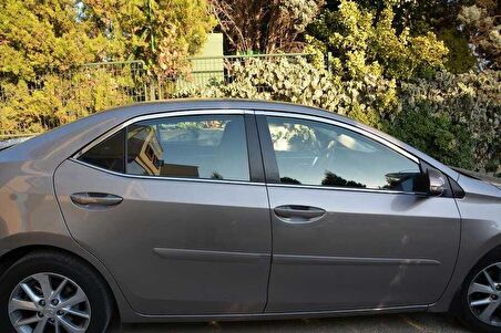 Toyota Corolla Krom Üst Cam Çerçevesi 4 Parça 2013-2019 Arası