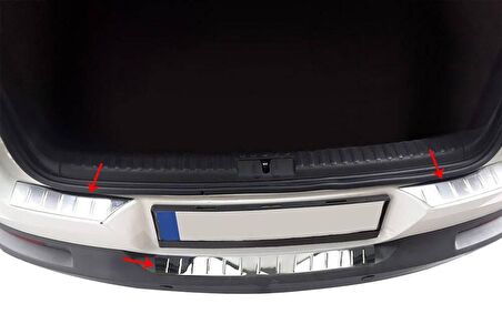 VW Tiguan Krom Arka Tampon Eşiği 3 Parça Taşlı 2007-2015 Arası