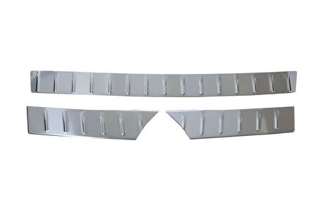 VW Tiguan Krom Arka Tampon Eşiği 3 Parça Taşlı 2007-2015 Arası