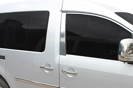 VW Caddy Krom Kapı Direği 2 Parça (Mini Van) 2003 ve Sonrası