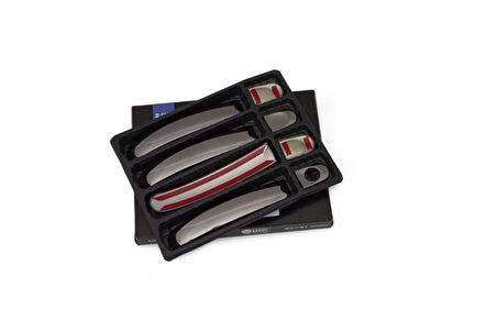 VW T6 Caravelle Siyah Krom Deco Kapı Kolu 4 Kapı 8 Parça 2015 ve Sonrası