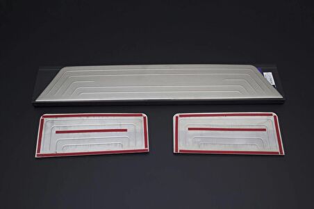VW T6 Multivan Krom Kapı Eşiği 3 Parça (Taşlı) 2015 ve Sonrası