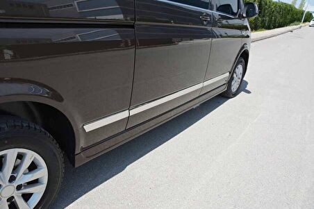 VW T5 Caravelle Krom Yan Kapı Çıtası 7 Parça (Uzun Şasi) 2003 ve Sonrası