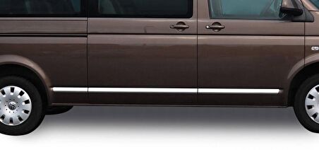 VW T5 Caravelle Krom Yan Kapı Çıtası 7 Parça (Uzun Şasi) 2003 ve Sonrası