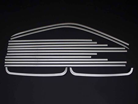 VW T5 Caravelle Krom Cam Çerçevesi 14 Parça Tek Sürgü Kısa Şase 2010 ve Sonrası