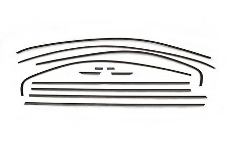 VW Jetta Sedan Siyah Krom Cam Çerçevesi 12 Parça 2011 ve Sonrası