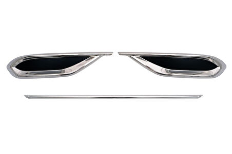 OMSA VW Tiguan Krom Egzoz Çerçevesi 3 Parça 2020-2023 Arası