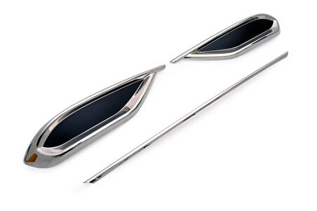 OMSA VW Tiguan Krom Egzoz Çerçevesi 3 Parça 2020-2023 Arası