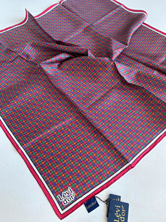 Levidor Tivil Saf İpek Eşarp 49472 Pembe Karışık Desen