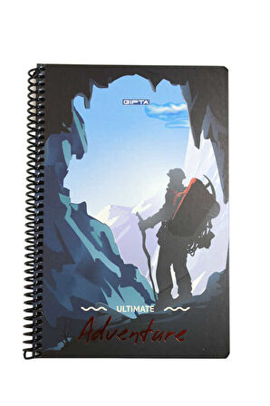 Gıpta 80 Yaprak Kareli Karton Kapak Spiralli Defter 17 x 24 cm