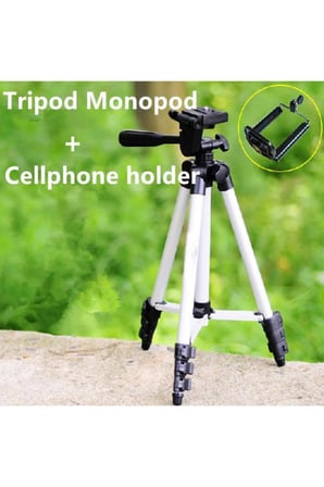 Cep Telefonu Kamera Tripodu 105 Cm Tripod Ayağı Telefon Tutucu Hediye Taşıma Çantalı