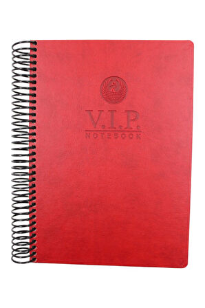 Gıpta 1081 A4 140 Yaprak Kareli Kareli Vıp Spiralli Suni Deri Defter