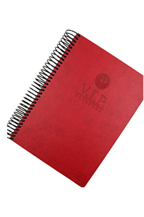 Gıpta 1081 A4 140 Yaprak Kareli Kareli Vıp Spiralli Suni Deri Defter