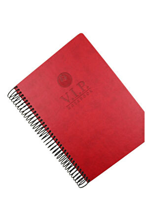 Gıpta 1081 A4 140 Yaprak Kareli Kareli Vıp Spiralli Suni Deri Defter
