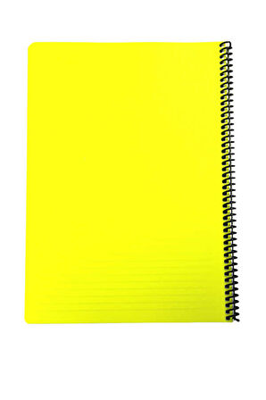 Mynote Flex A4 60 Yaprak Çizgili Spiralli Plastik Neon Kapak Defter