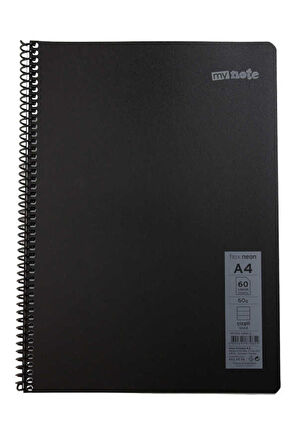 Mynote Flex A4 60 Yaprak Çizgili Spiralli Plastik Neon Kapak Defter