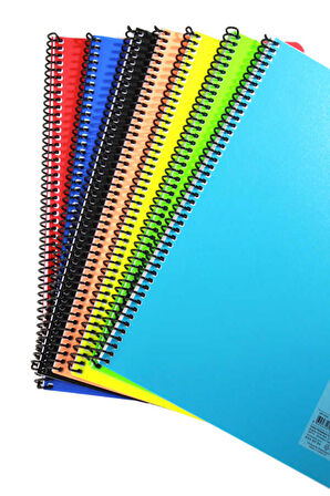 Mynote Flex A4 60 Yaprak Çizgili Spiralli Plastik Neon Kapak Defter