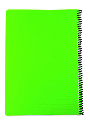 Mynote Flex A4 80 Yaprak Çizgili Spiralli Plastik Neon Kapak Defter